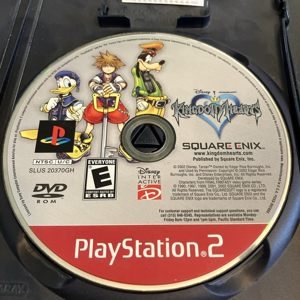 Sony Kingdom Hearts Game PS2 OS Red Fair Greatest Hits Disc Only SLUS-20370GH